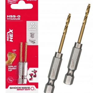 Milwaukee 48894703 Red HEX Shockwave Metal Drill Bit HSS-G TIN 2 mm